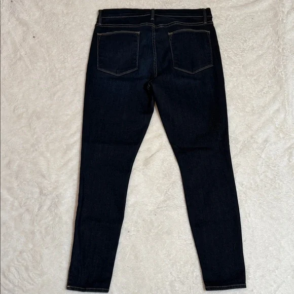 Frame Le High Skinny Jeans in Dark Blue Wash - Picture 6 of 8